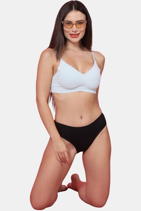PrettyCat Sexy Women Lightly Padded Soft Bralette Bra - Light Blue — image 4